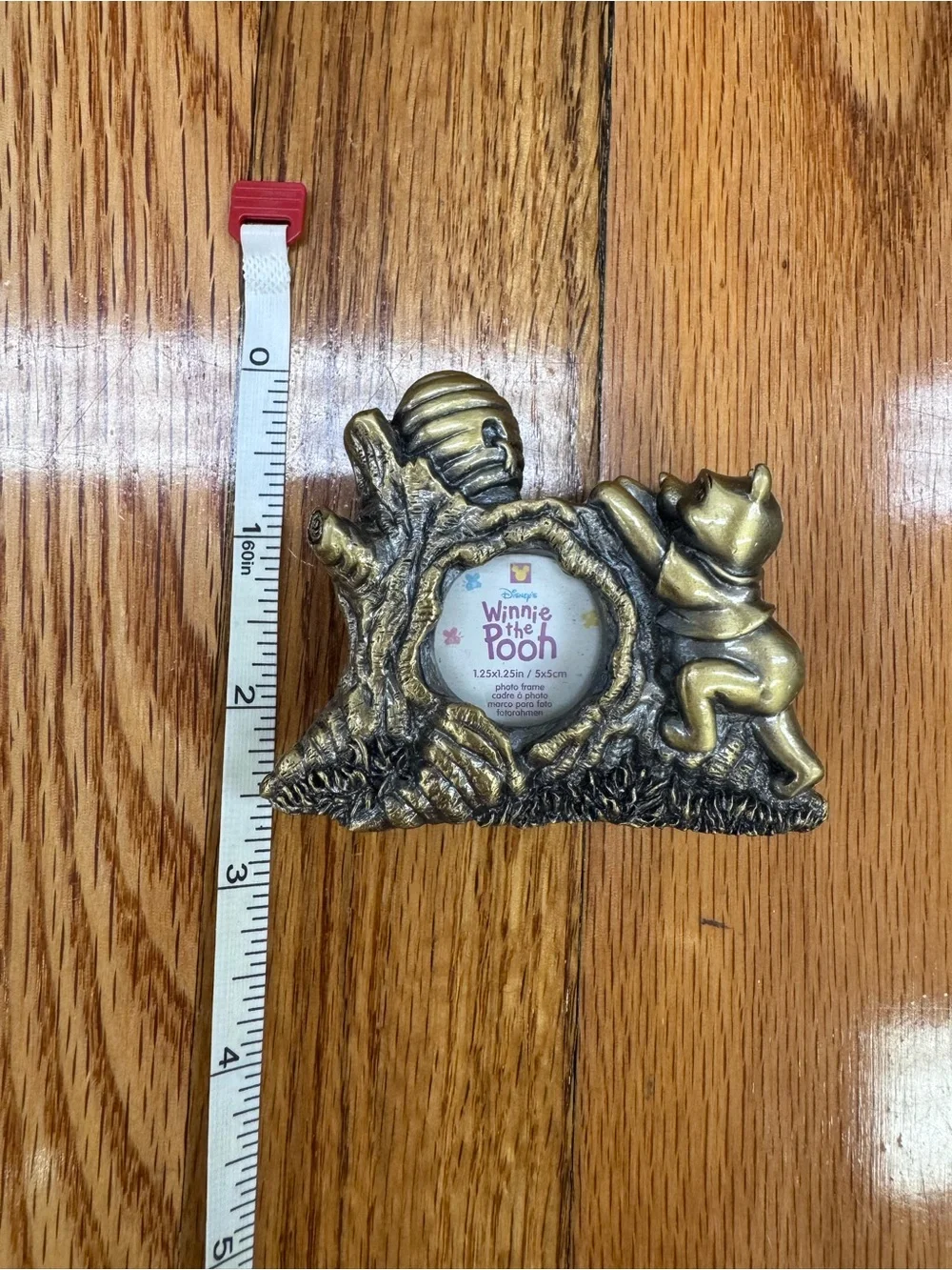 Vintage Disney Winnie the Pooh Mini Brass Magnetic Photo Frame
